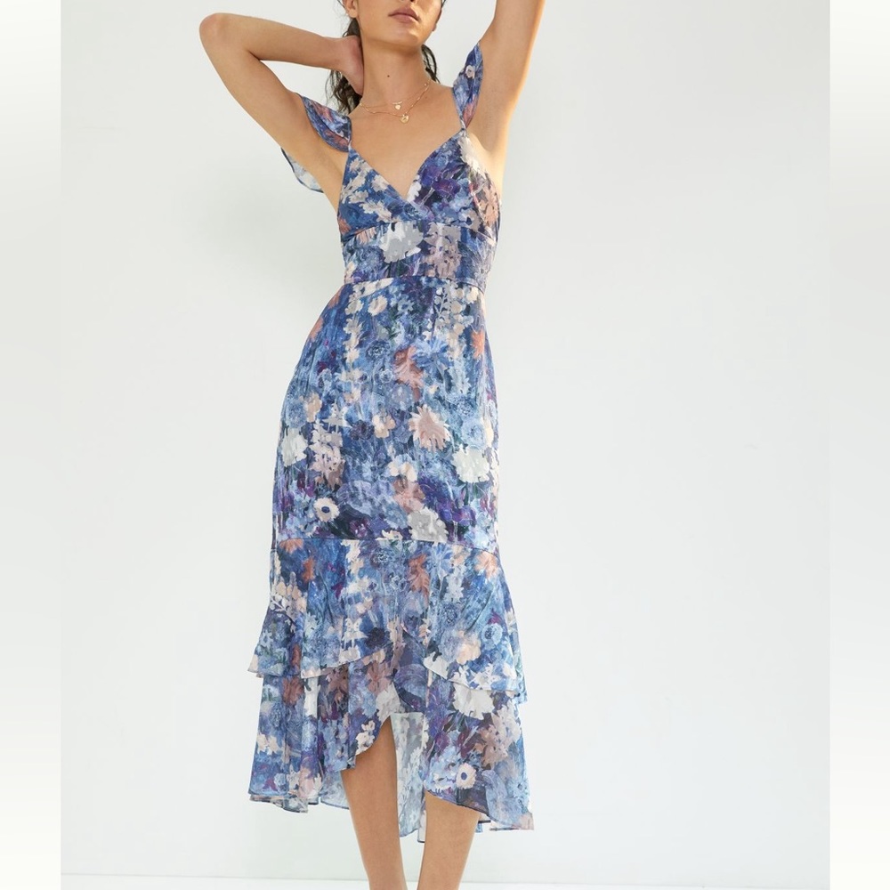 Hutch ruffled midi dress